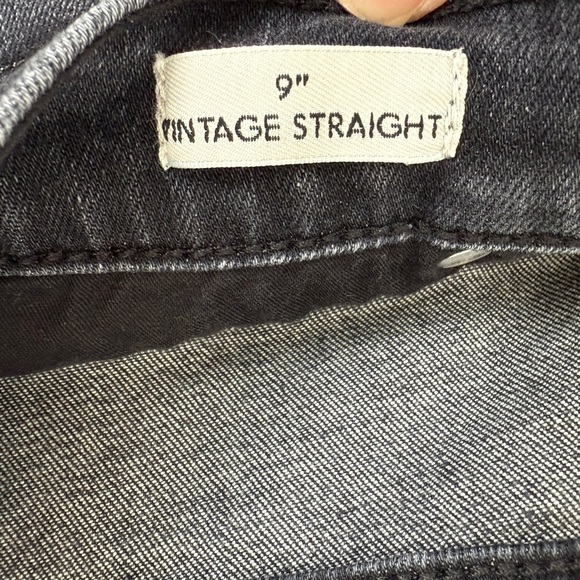 J. Crew Denim 9” Vintage Straight Charcoal Jeans Denim 28 Raw Hem - Picture 4 of 8